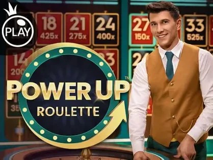 Official Live Dealer logo: Power UP Roulette by Pragmatic Play at PSK